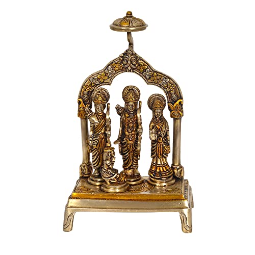 Brass Ram Darbar Statue (Height 9.5 Inch) Mandir Setting