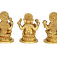 Brass Goddess Lakshmi Ganesha Saraswati Idol (Height 5 inch)
