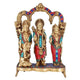 Blue Roller Ram Darbar - Lord Rama Laxman and Sita Hanuman Brass Statue Religious Sculpture Idol Home Decor