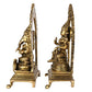 Brass Goddess Laxmi Ganesha Idol  (8.5" Height)