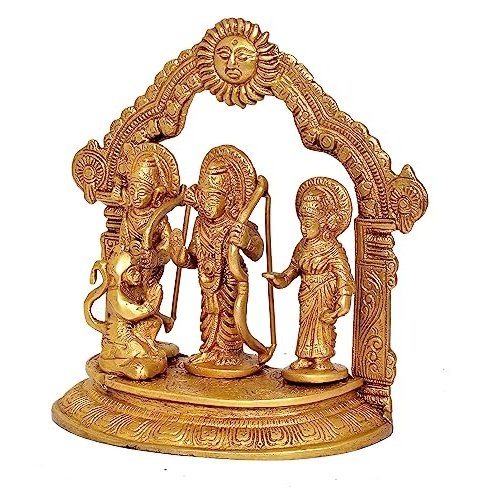 Brass Ram Darbar Statue (Height : 7.5 inches) Study Setting