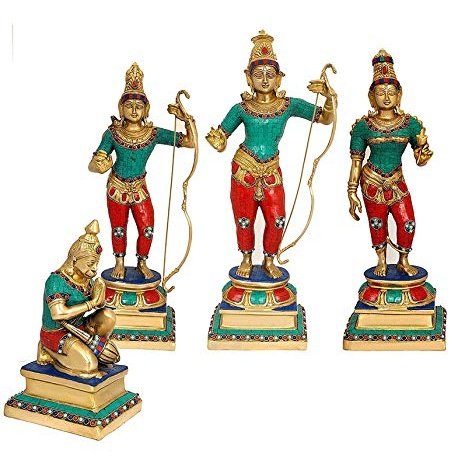 Brass Ram Darbar Decorative Idol (Height 24")