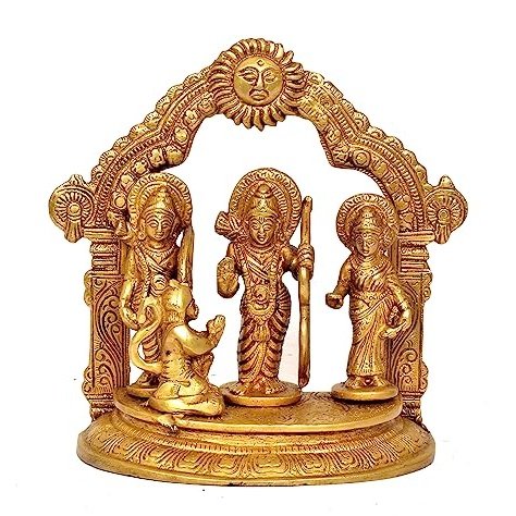 AONA Brass Ram Darbar Statue Idol for Home Decor Temple | Height : 7.5 inches