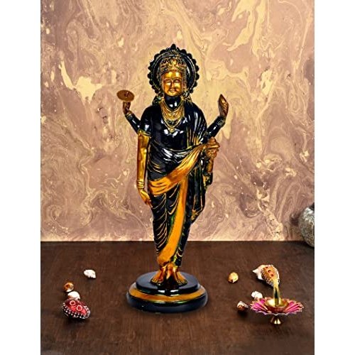 AONA Brass Dhanvantri God of Health Medicine and Ayurveda Idol Showpiece Height 18.5 Inches