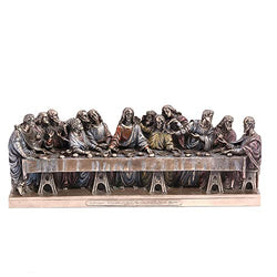 AONA Resin Religious Statues The Last Supper Collectible Figurine, Christian Tabletop Decoration for Home, for Christmas and Festive Celebrations, Multicolour, Height 3.5 Inch