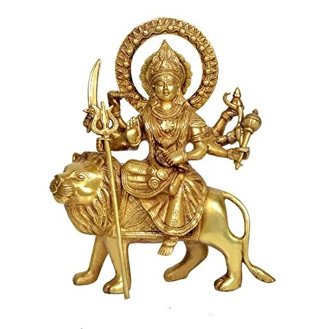 Brass Maa Durga Idol (Height 12 Inches)