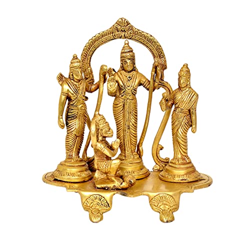 Brass Ram Darbar Murti (Height : 7 inches) Craft Detail