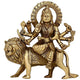 AONA Maa Durga Standing On Lion Decorative Idol Statue - (Brass, Height 6")